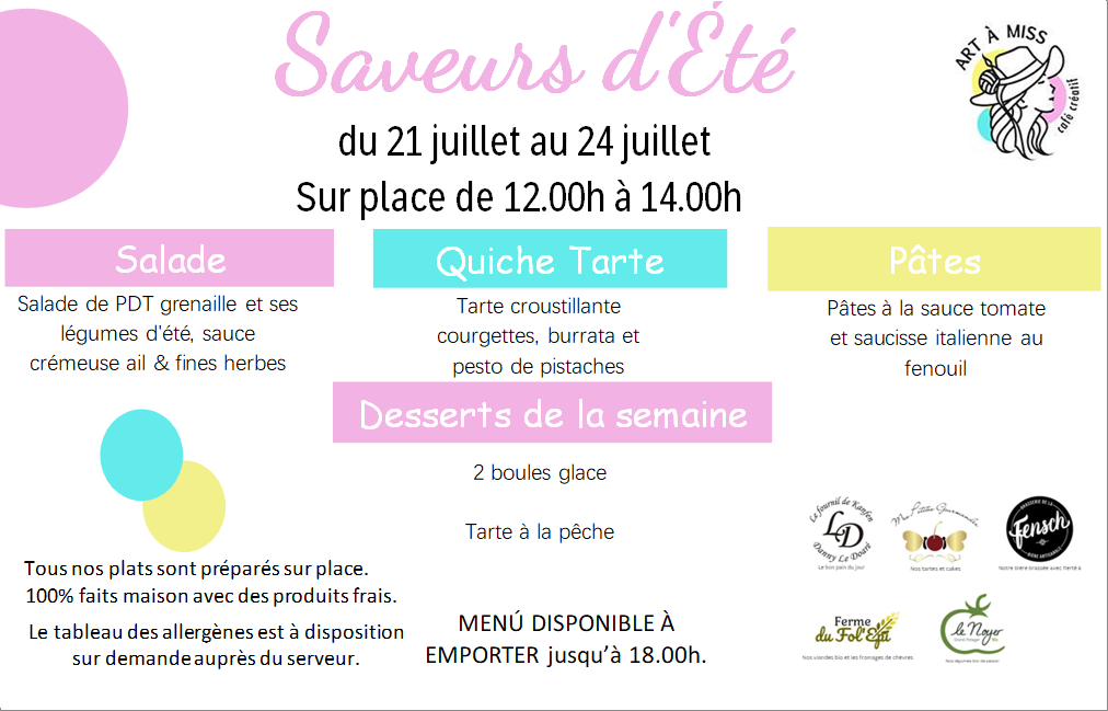 menu du jour formule dejeuner Hettange Grande